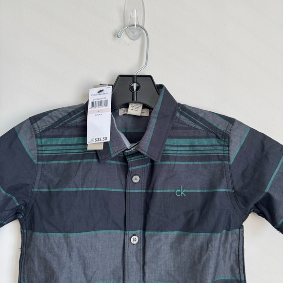 Calvin Klein Jeans Plaid Button Front Shirt Size 6 NWT - Picture 3 of 6